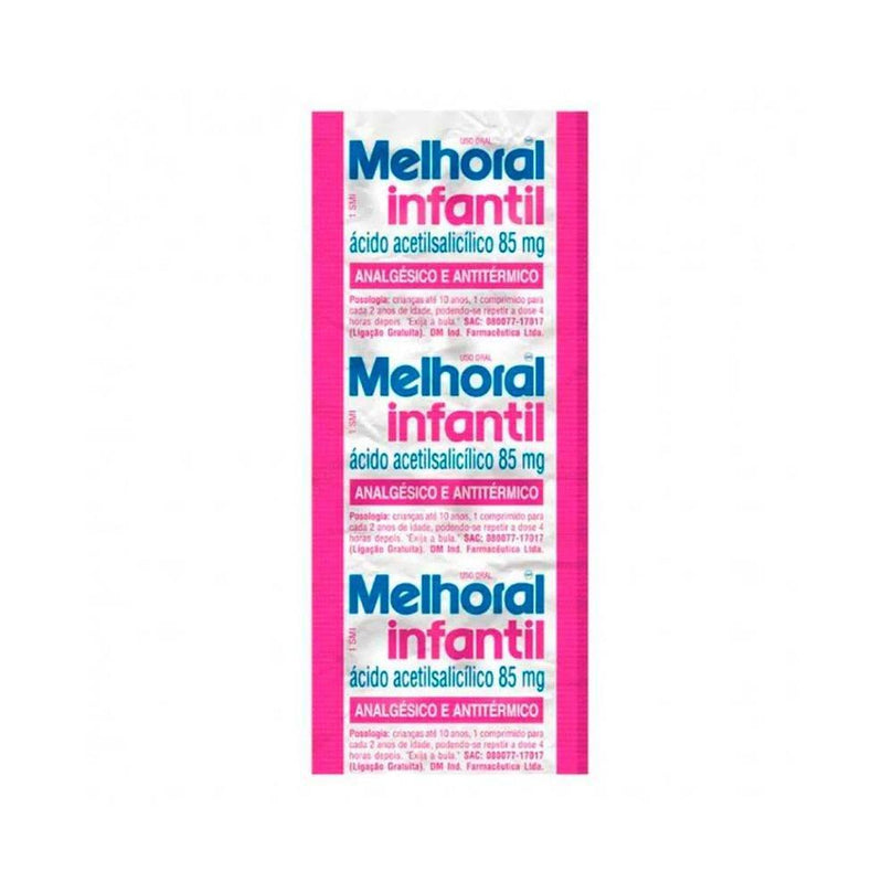 Melhoral Infantil 85Mg - 8 Comprimidos - Drogaria Poupa Centro