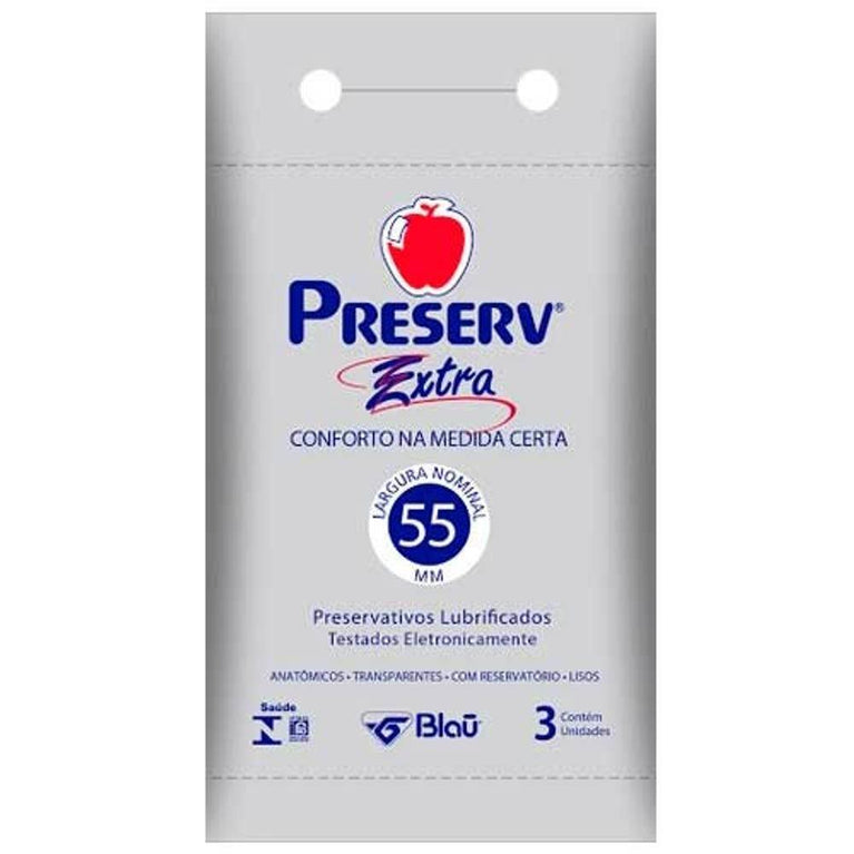Preservativo Preserv Extra Com 3 Unidades - Drogaria Poupa Centro