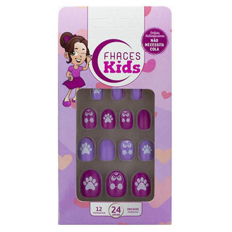 Unhas Fhaces Kids Panda Fashion - 24 Unidades - Drogaria Poupa Centro