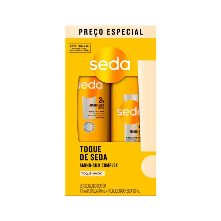 Kit Seda Toque De Seda Shampoo + Condicionador + Sérum + Óleo