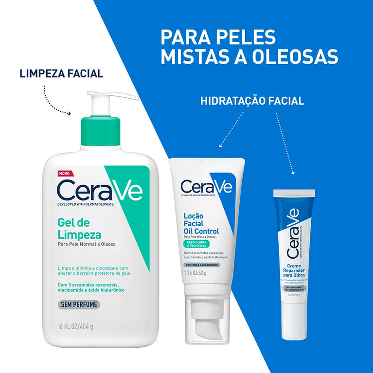 Loção Hidratante Facial CeraVe Oil Control Hidratação Sem Oleosidade com Ácido Hialurônico 52g