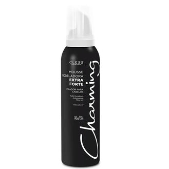 Mousse modeladora de cabelos charming extra forte fixador com 140ml