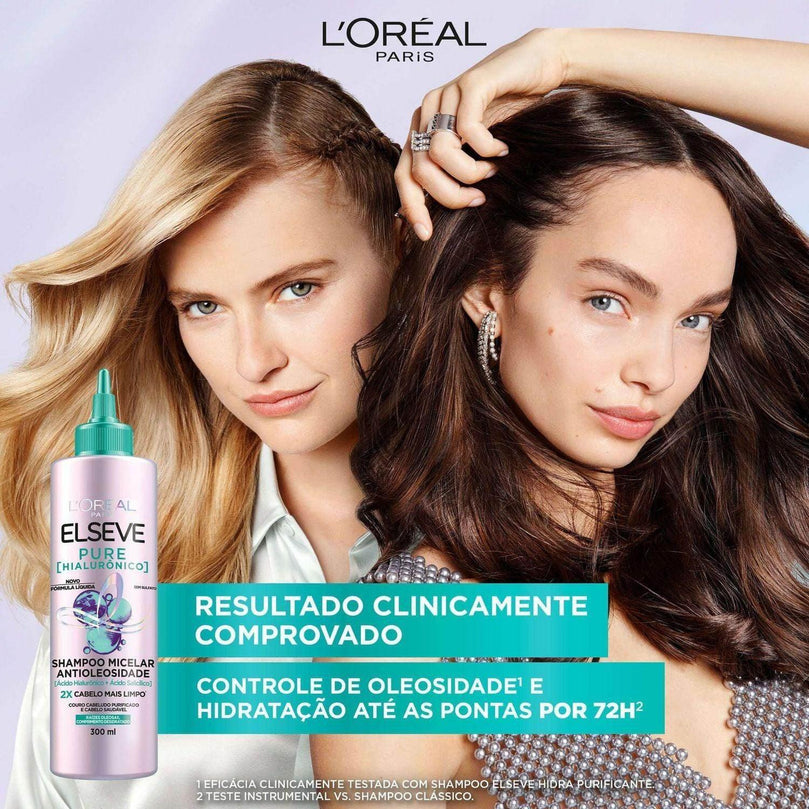 Shampoo Elseve Micelar Pure Hialuronico 300ml - Drogaria Poupa Centro