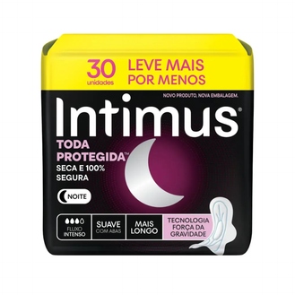 Absorvente Intimus Gel Noturno Suave com Abas 30 unidades