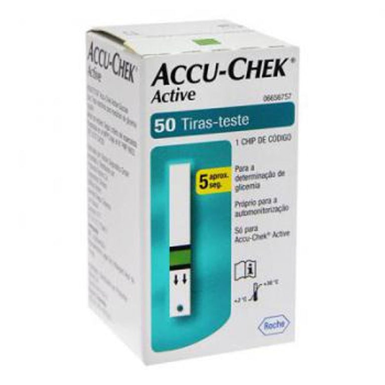 Tiras Medidoras de Glicemia Accu-Chek Active - 50 Tiras