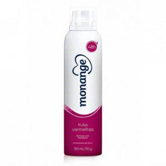 Desodorante Feminino Monange Hidratacao Nutritiva frutas vermelhas, aerossol 90mL - Drogaria Poupa Centro