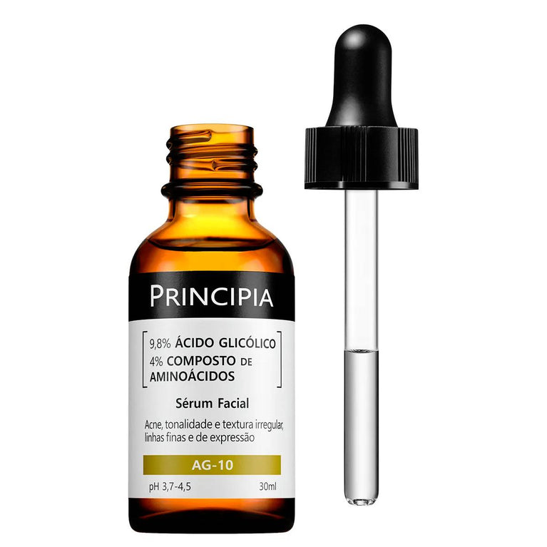 Principia - Sérum Facial 9,8% Ácido Glicólico + 4% Aminoácidos Ag-10 30ml