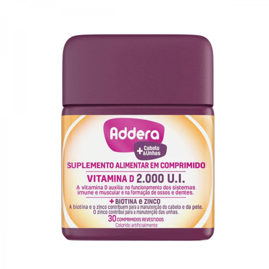 Addera + Cabelo & Unhas 30 comprimidos - Drogaria Poupa Centro