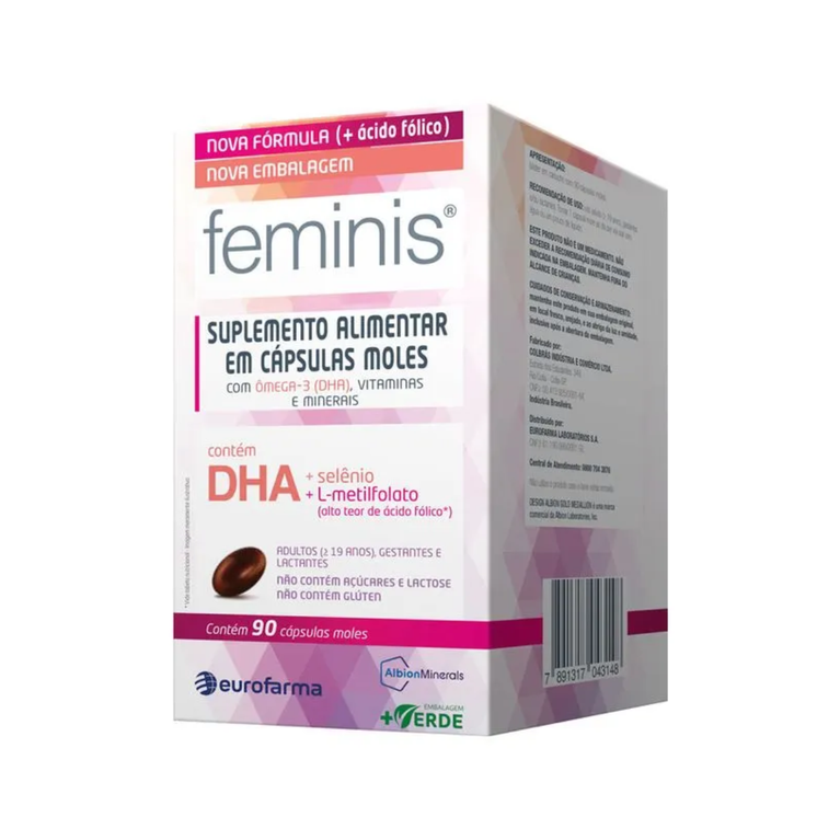 Feminis DHA Suplemento Alimentar 90 cápsulas moles Eurofarna