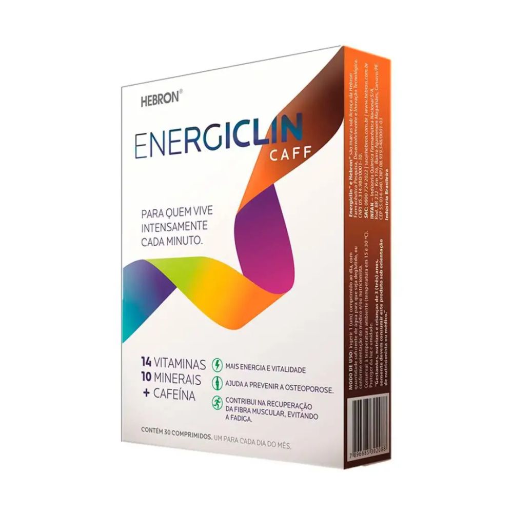 Polivitamínico Energiclin Caff 30 comprimidos