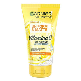 Gel de Limpeza Antibacteriano Garnier Uniform & Matte Vitamina C 150g - Drogaria Poupa Centro