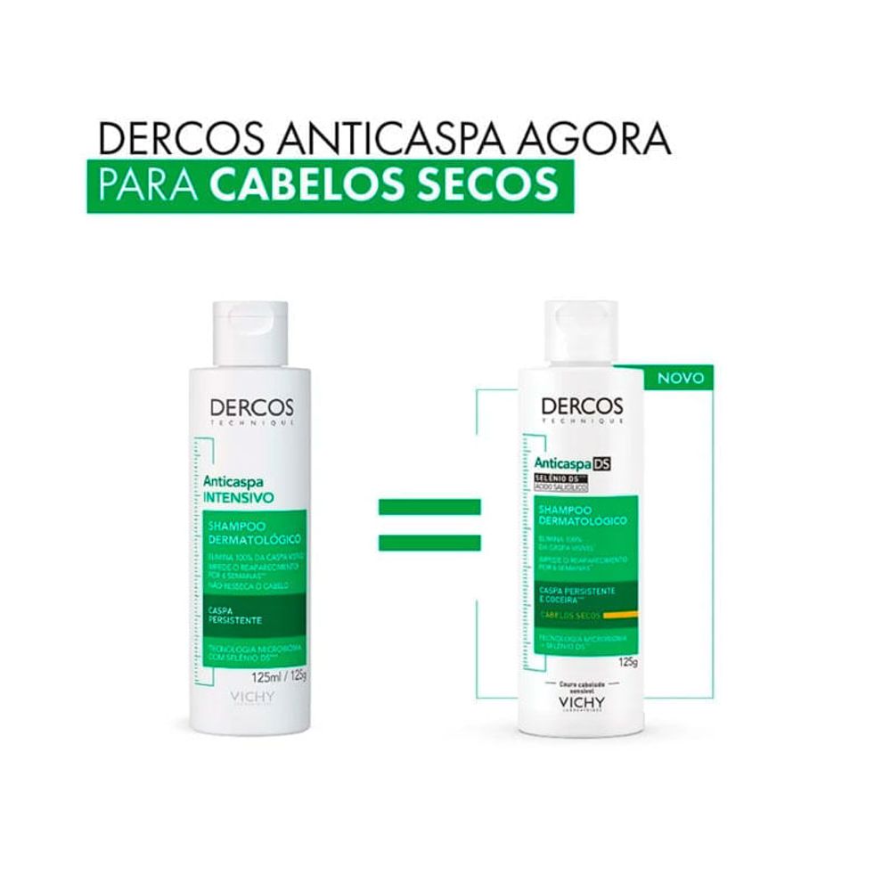 Shampoo Vichy Dercos Anticaspa DS Cabelos Secos 300g