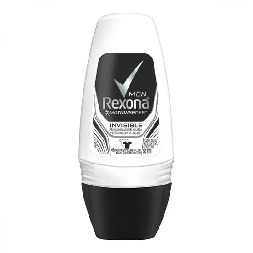 Desodorante Roll On Rexona Masculino Invisible com 50ml - Drogaria Poupa Centro