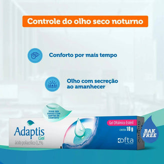Colírio Adaptis Gel 0,2% com 10g