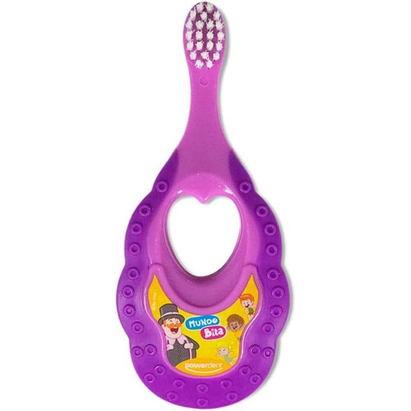 Escova Dental Powerdent Infant Mordedor Mundo Bita 0-3 Anos - Drogaria Poupa Centro