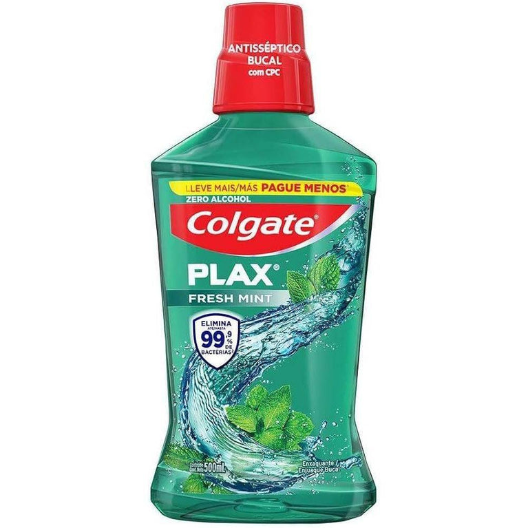 Enxaguante Bucal Sem Álcool Colgate Plax Fresh Mint 500ml - Drogaria Poupa Centro