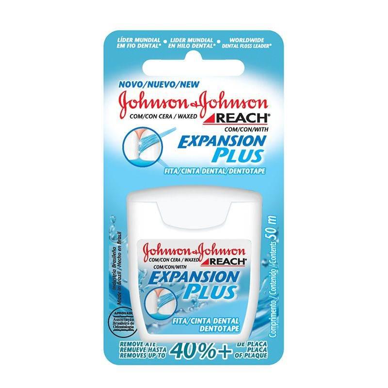 Fita Dental Johnson's Reach Expansion Plus Com 50 Metros - Drogaria Poupa Centro