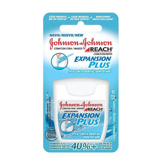 Fita Dental Johnson's Reach Expansion Plus Com 50 Metros - Drogaria Poupa Centro