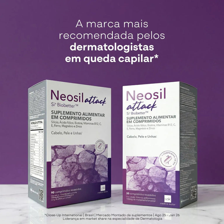 Polivitamínico Neosil Attack Cabelo, Pele E Unha 90 comprimidos