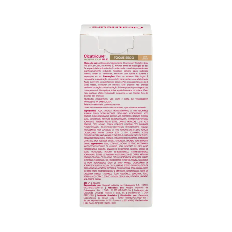 Protetor Solar Facial Cicatricure Antissinais FPS50 Cor Clara 40g VALIDADE 11/2026