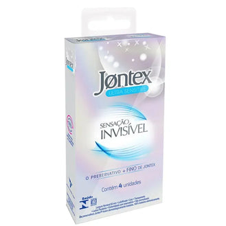 Preservativo Jontex Lubrificante Sensação Invisível  C/4