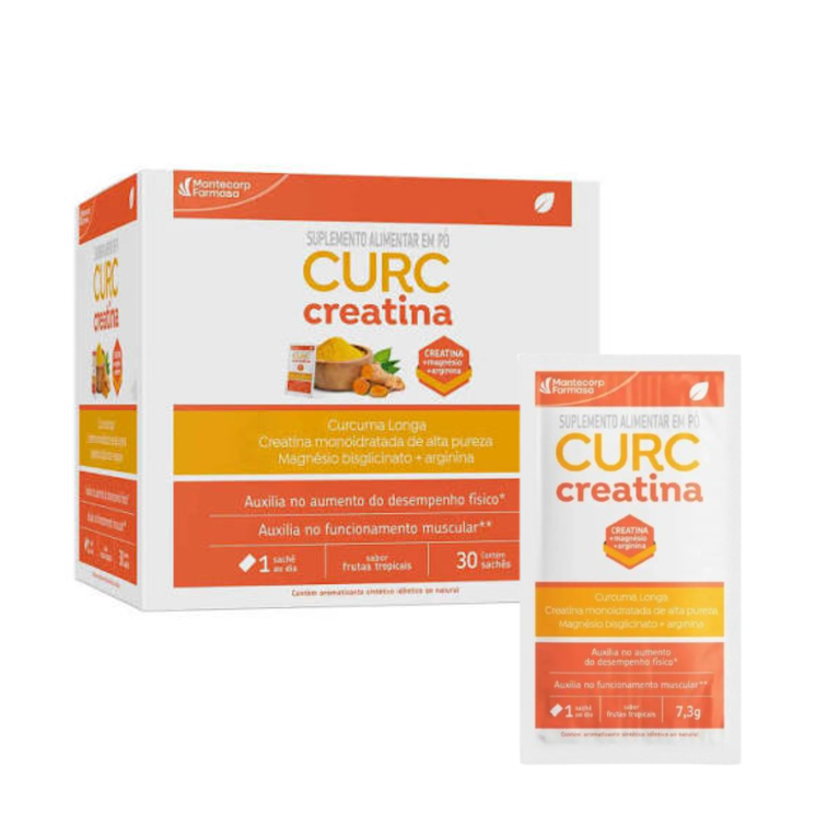 Curc Creatina 30 sachês Sabor Frutas Tropicais
