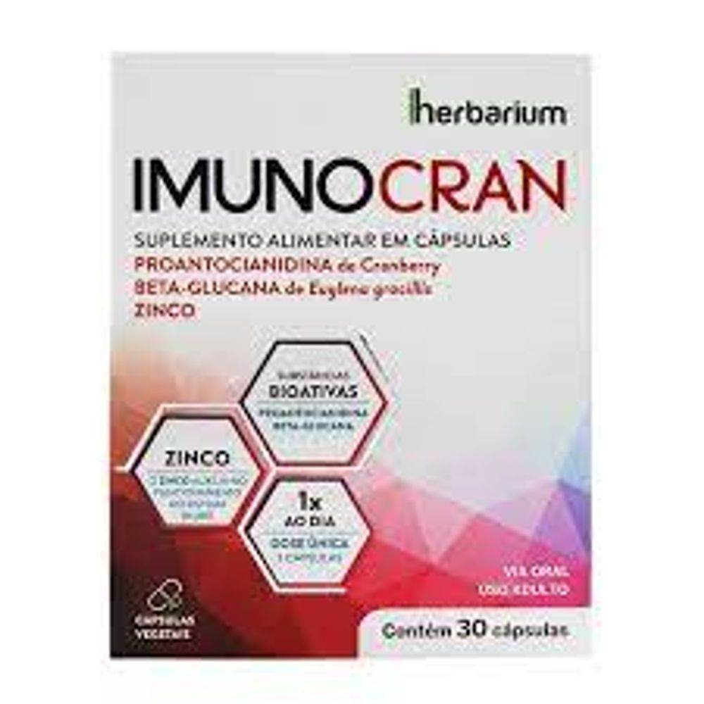 Imunocran Herbarium - 30 Cápsulas - Drogaria Poupa Centro
