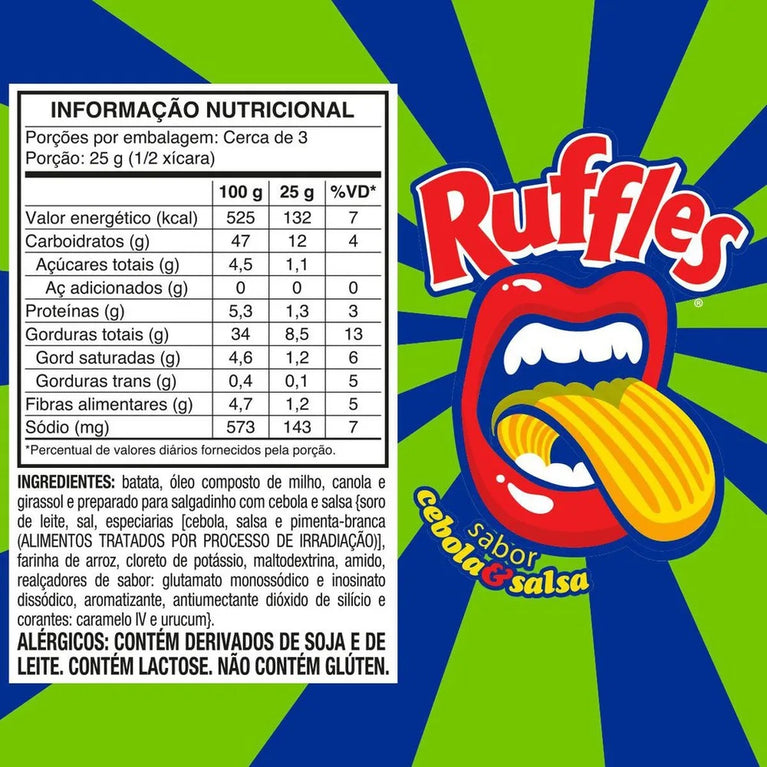 Batata Ruffles ELMA CHIPS Cebola e Salsa 68g