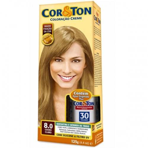 Tintura 8.0 Louro Claro Cor&Ton 50G - Drogaria Poupa Centro