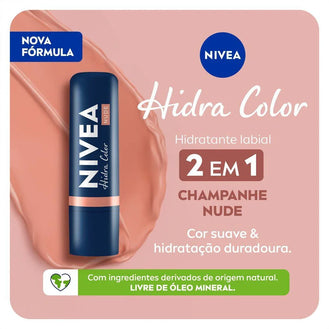 Protetor Labial Nivea Hidra Color Nude 2 em 1 4,8g