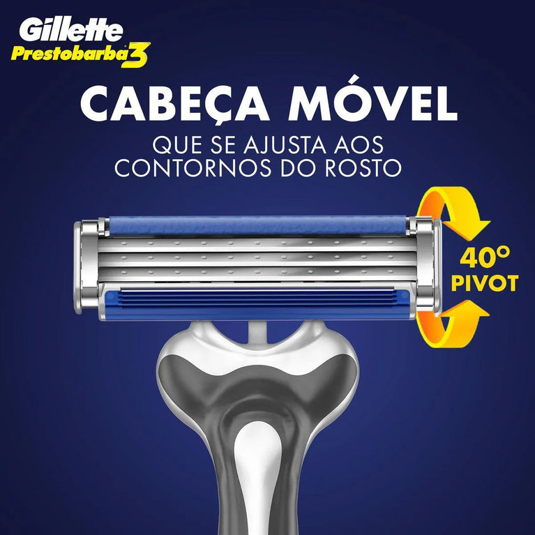 Aparelho de Barbear Gillette Prestobarba 3 Comfortgel 2 unidades