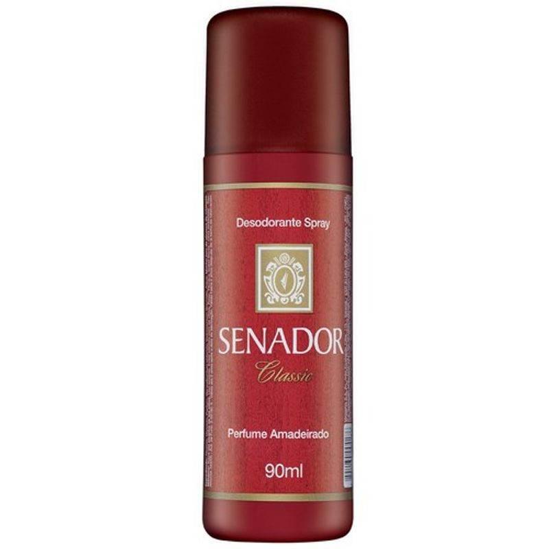 Desodorante Masculino Senador Classic spray 90mL - Drogaria Poupa Centro
