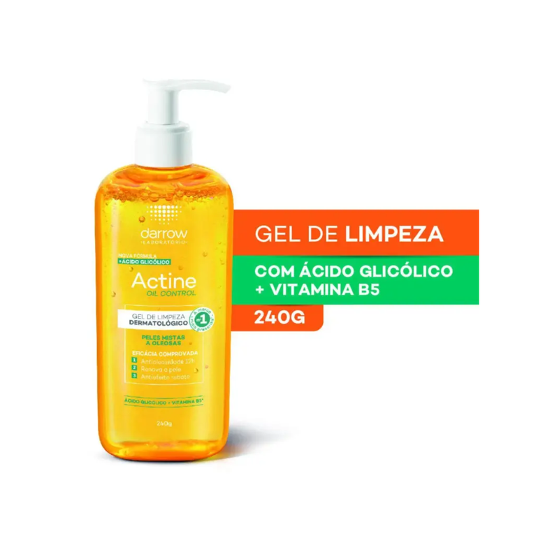 Gel de Limpeza Facial Actine Oil Control Peles Mistas a Oleosas 240g VALIDADE 30/08/26