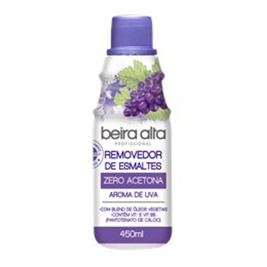 Removedor de Esmalte Beira Alta Zero Acetona uva com 450mL - Drogaria Poupa Centro