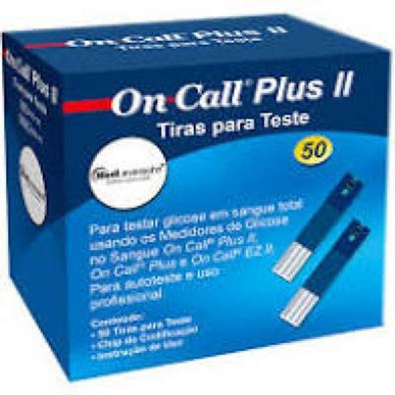 On Call Plus II 50 Tiras Para Teste - Drogaria Poupa Centro