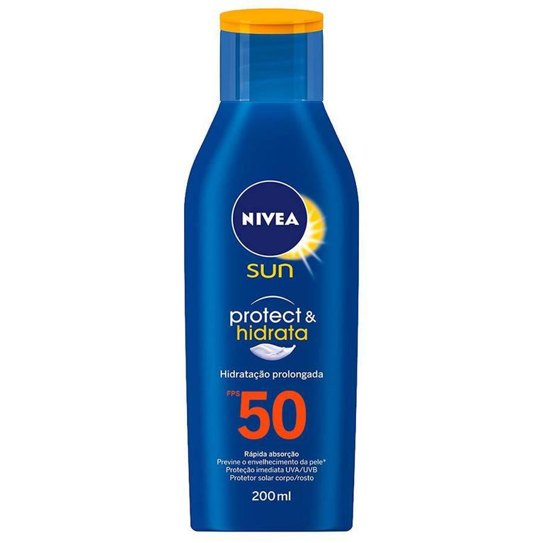 Protetor Solar Nivea Sun Protect & Hidrata FPS 50 Com 200ml - Drogaria Poupa Centro