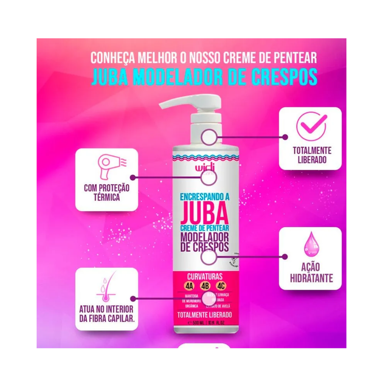 Creme de Pentear Widi Care 500ml Encrespando a Juba VALIDADE 10/2026