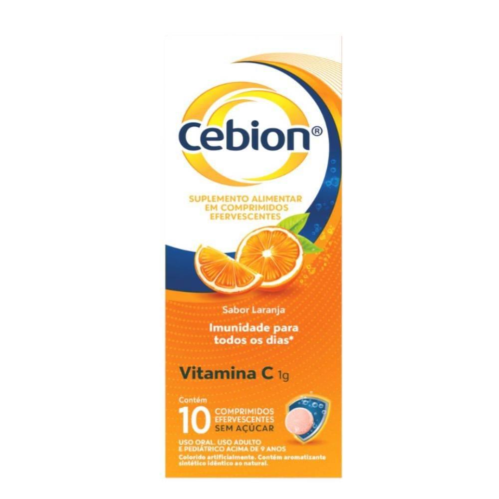 Cebion Laranja Vitamina C 1g 10 Comprimidos Efervescente - Drogaria Poupa Centro