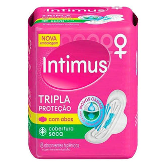 Absorvente Intimus normal com abas seca 8 unidades - Drogaria Poupa Centro