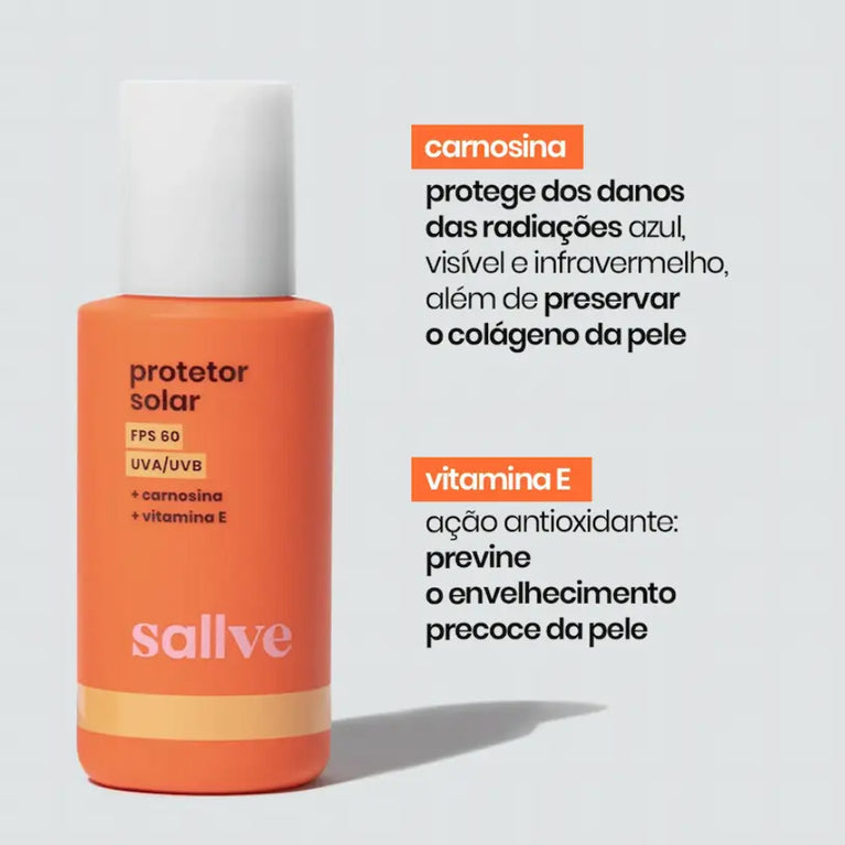 Protetor Solar Facial FPS 60 Sallve 40g