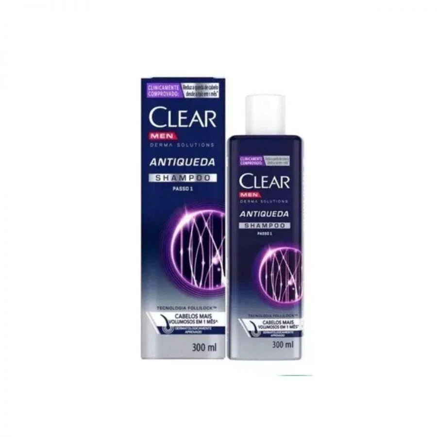 Shampoo Clear Men Antiqueda 300ml - Drogaria Poupa Centro