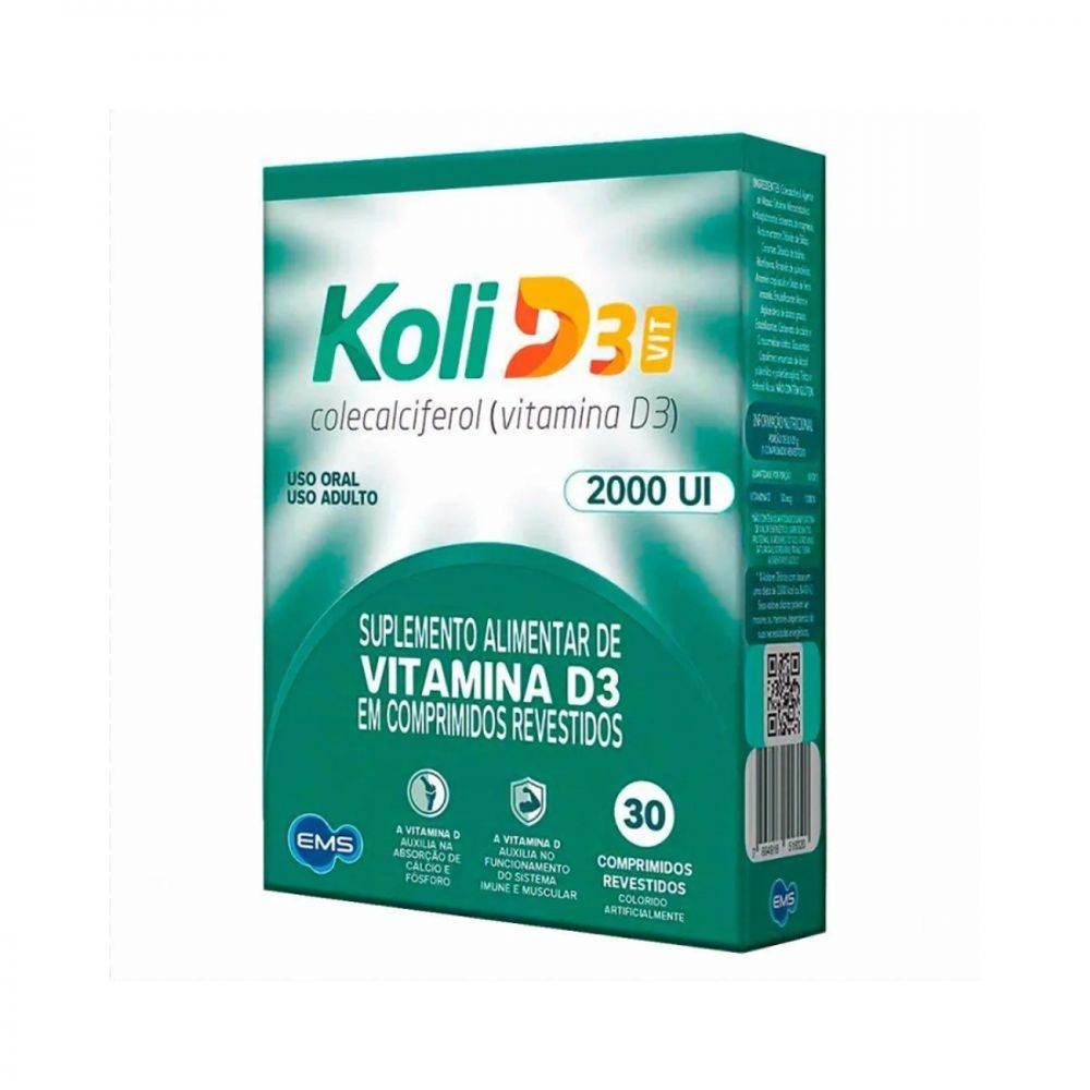 Koli D3 Vitamina D 2.000UI - 30 Comprimidos - Drogaria Poupa Centro