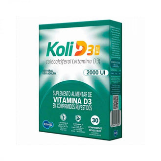 Koli D3 Vitamina D 2.000UI - 30 Comprimidos - Drogaria Poupa Centro