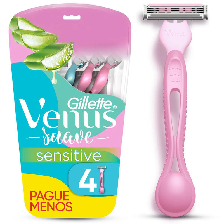 Aparelho de Depilar Gillette Venus Sensitive 4 Unidades