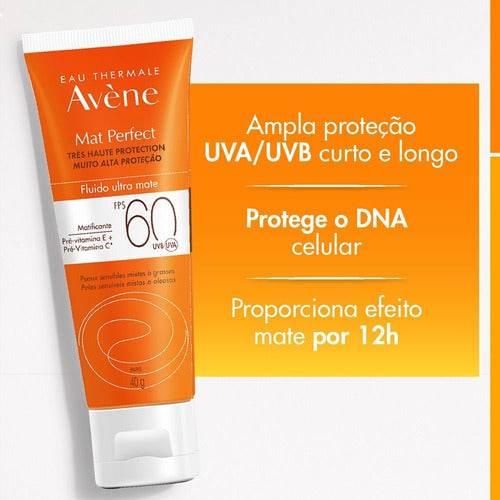 Avène Mat Perfect Fluido Ultramate Fps 60 Protetor Solar 40g - Drogaria Poupa Centro