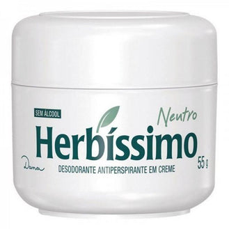 Desodorante Herbis Creme Sem Perfume 55g - Drogaria Poupa Centro
