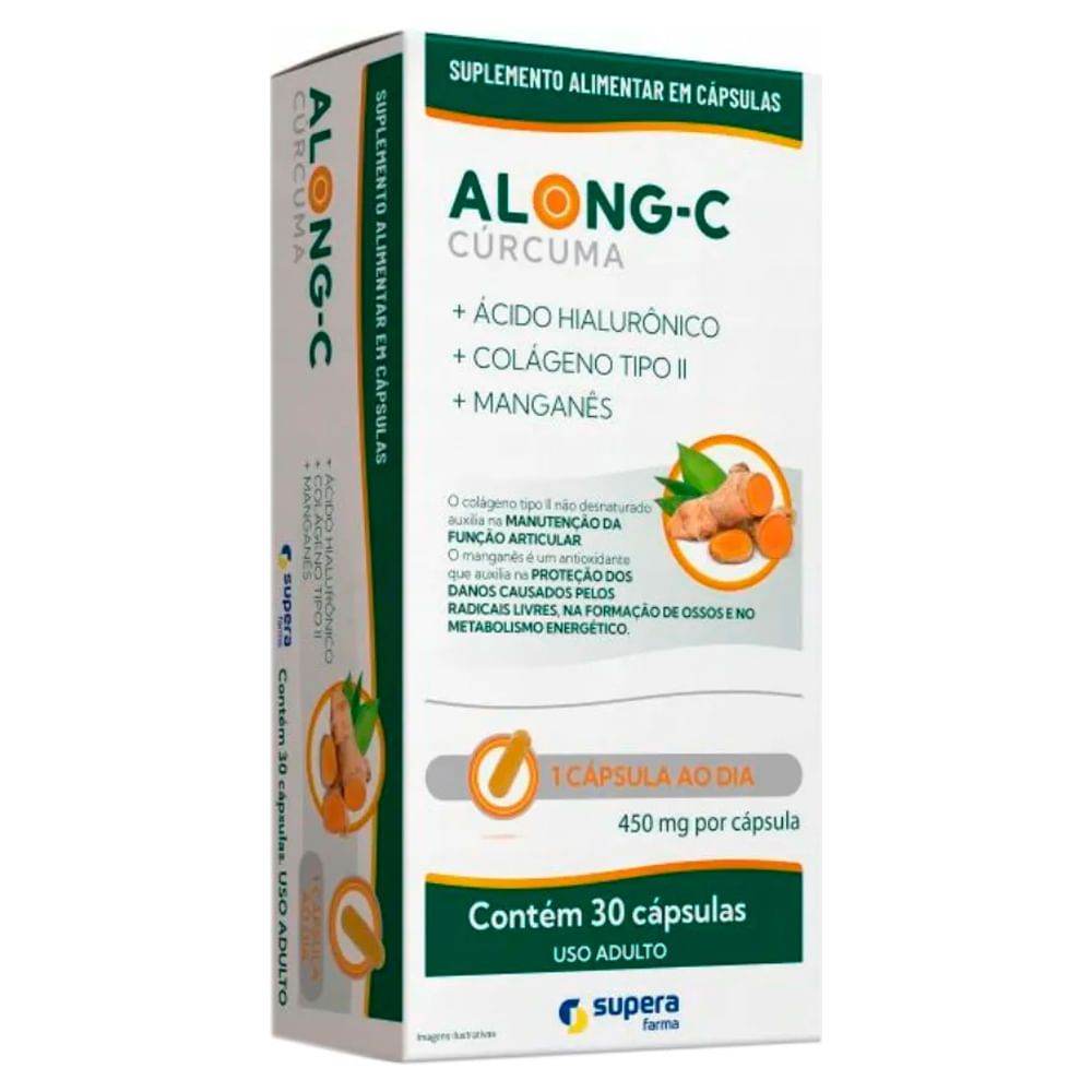 Along-C Curcuma 30 Cápsulas Supera - Drogaria Poupa Centro