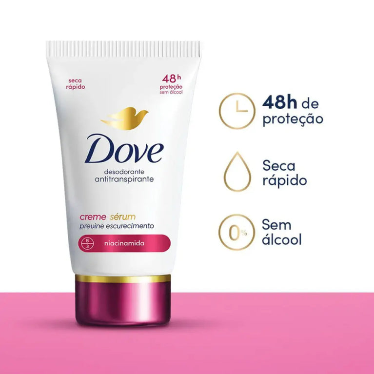 Desodorante Antitranspirante Creme Dove Creme Sérum Feminino 48h Niacinamida 50g