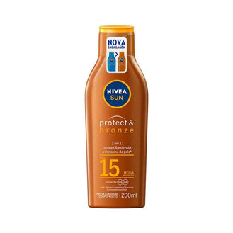 Protetor Solar Nivea Sun Protect & Bronze FPS 15 Com 200ml - Drogaria Poupa Centro