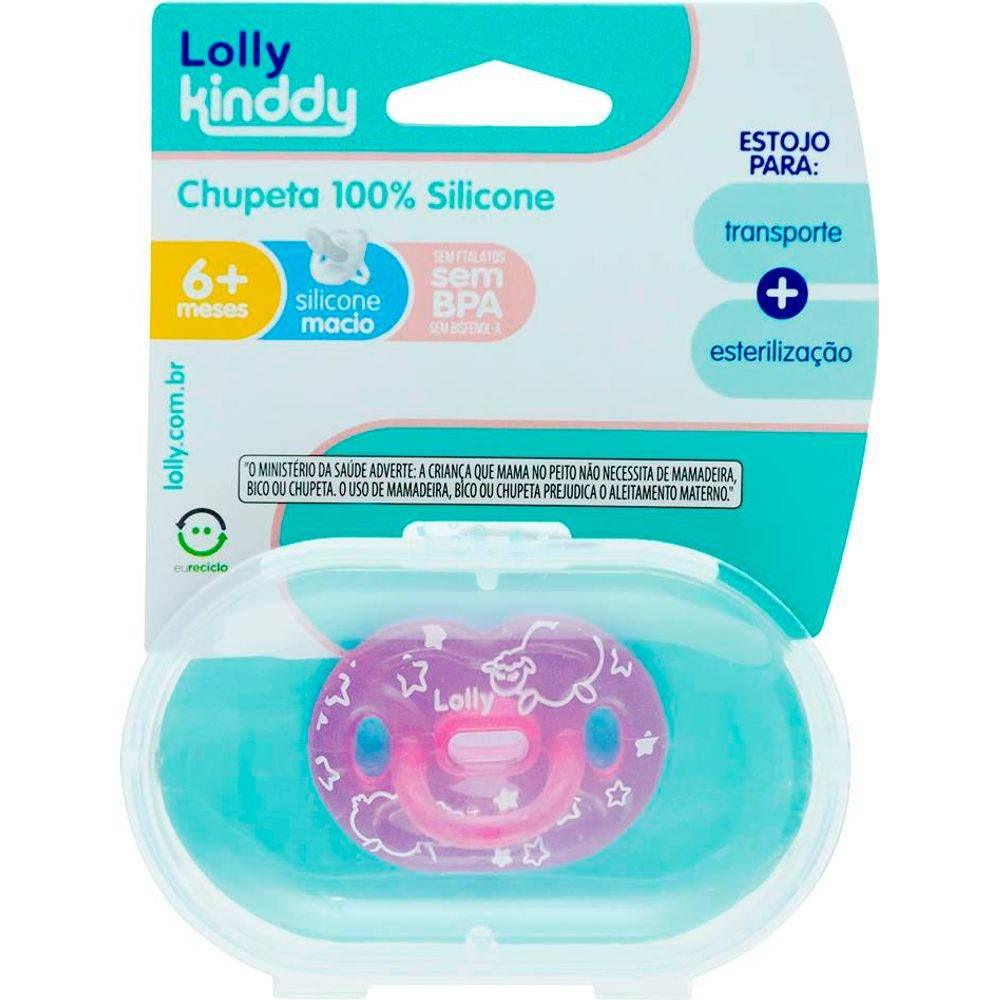 Chupeta Lolly Silicone O-T2 Rosa - Drogaria Poupa Centro